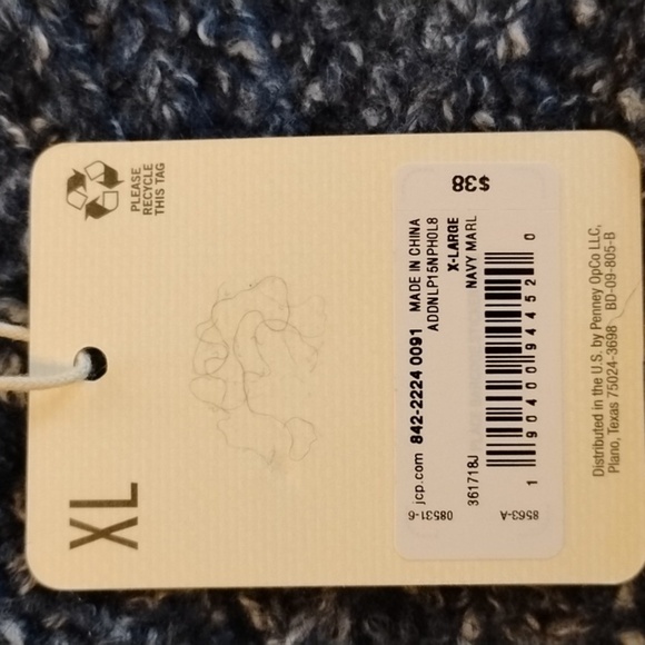 a.n.a. Woman's Navy Marl Round Neck Sweater, Size: XL, NWT - Picture 7 of 8